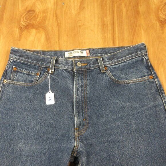 LEVI'S 550 Relaxed Fit Jeans Mens 36x36 Slightly Baggy Non-Stretch Blue Denim 2 - Picture 3 of 16